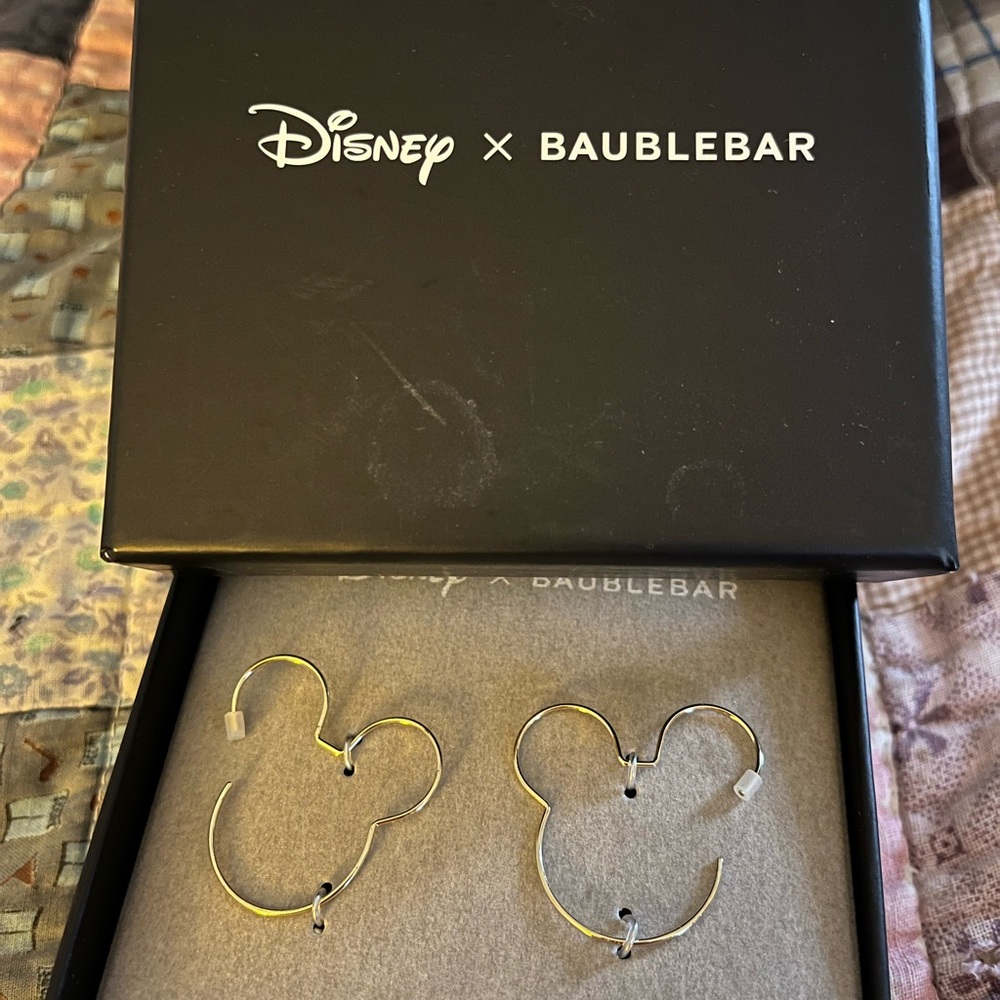 Disney x BaubleBar Mickey Mouse Hoop Earrings